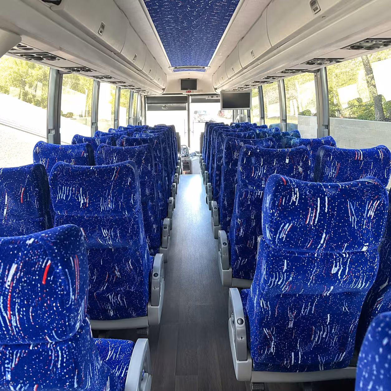 chino charter bus rental interior