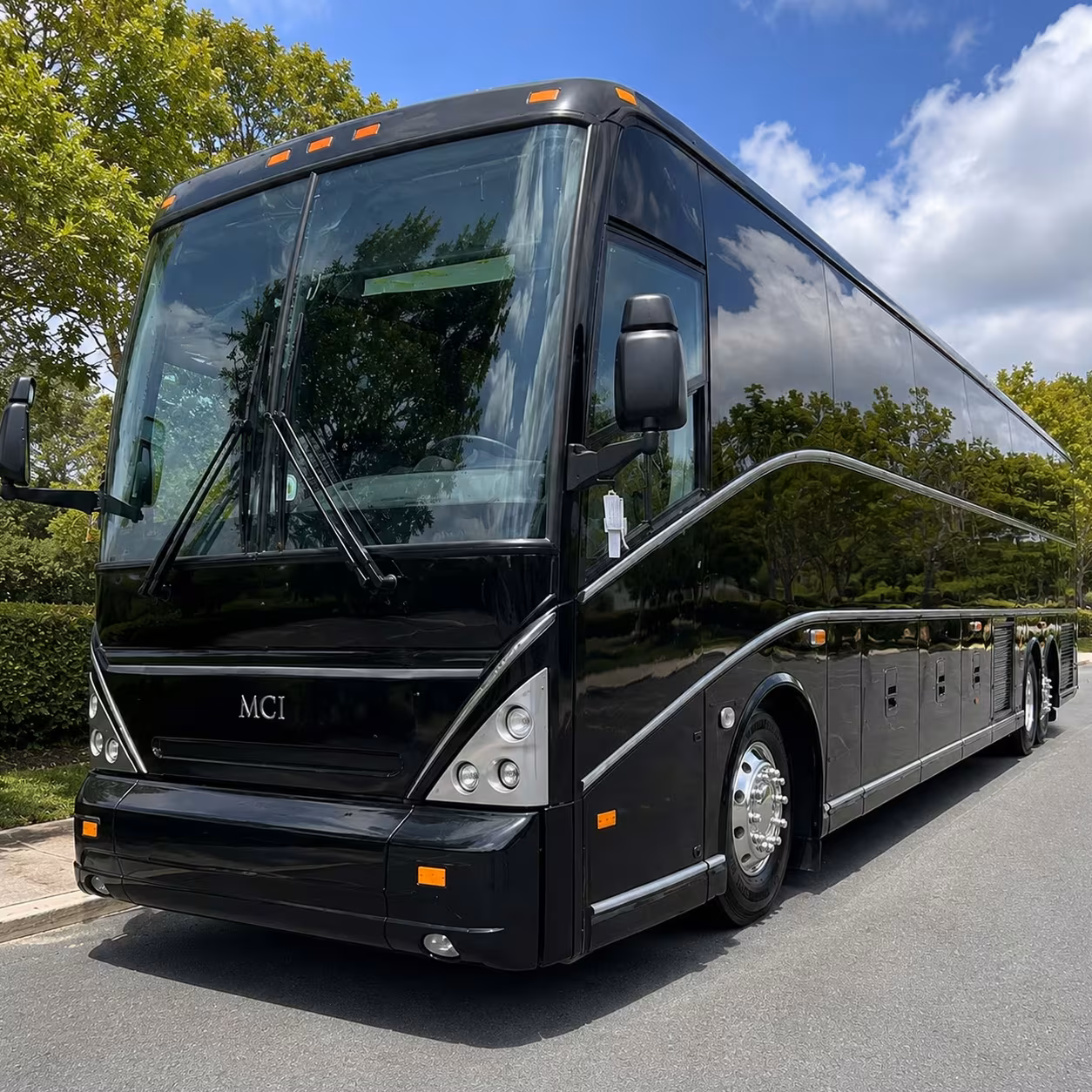 corporate event and employee shuttle buses in chino